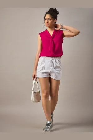 Roadster The Lifestyle Co Front Tie Sleeveless Top