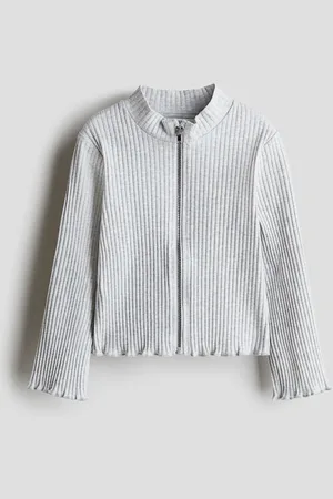H&M Girls Ribbed Jersey Cardigan