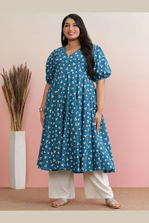 anayna Floral Print A-Line Kurta