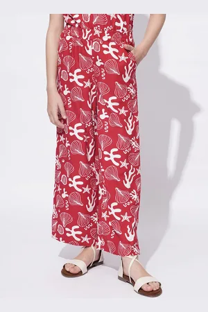 VERO MODA Girls Floral Printed Loose Fit Trousers