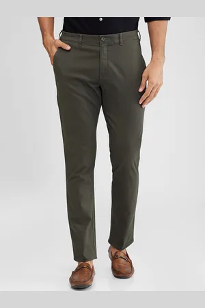 ColorPlus Men Solid Slim Fit Chinos Trousers