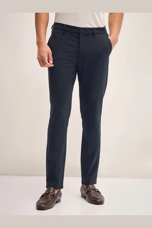 The Bear House Men Mid-Rise Slim Fit Formal Trousers