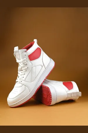 Mast & Harbour Men Colourblocked PU High-Top Sneakers