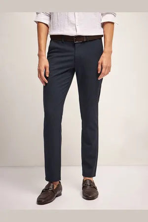 The Bear House Men Mid-Rise Slim Fit Regular Trousers
