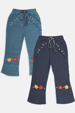 BAESD Pack Of 2 Girls Mid-Rise Bootcut Clean Look Jeans