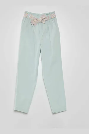 KIABI Girls Cotton Mid-Rise Trousers