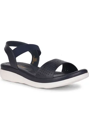 Liberty Women Ankle Loop PU Open Toe Flats
