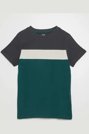 KIABI Boys Colourblocked Round Neck T-shirt