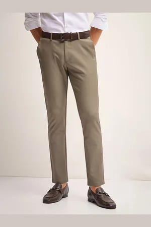 The Bear House Men Mid-Rise Slim Fit Formal Trousers