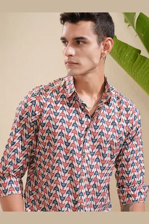 Highlander Men Printed Slim Fit Casual Shirt
