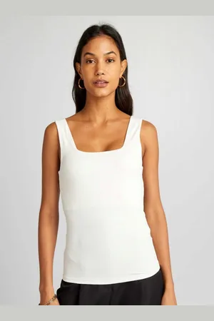 KIABI Women Scoop Neck Pockets Slim Fit T-shirt
