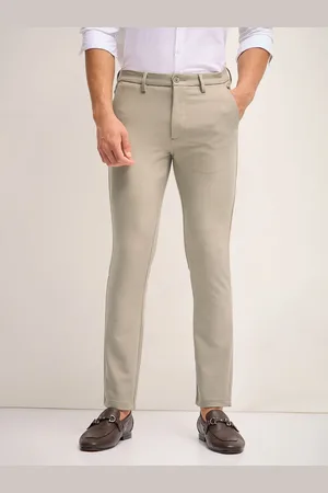 The Bear House Men Mid-Rise Slim Fit Formal Trousers