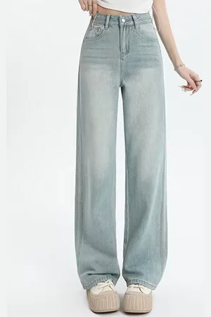 LULU & SKY Women Straight Fit High-Rise Light Fade Jeans