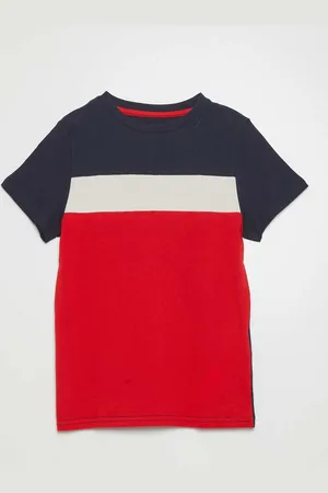 KIABI Boys Colourblocked Round Neck T-shirt