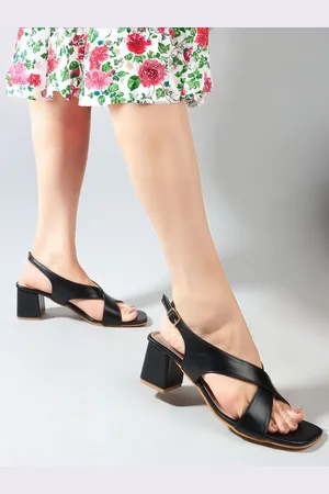 Mast & Harbour Colourblocked Party Backstraps Block Sandal Heels