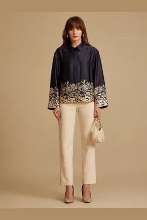 Kazo Women Floral Opaque Printed Formal Shirt