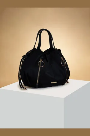 Pantaloons Oversized Bucket Handheld Bag with Cut Work