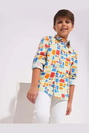 JACK & JONES Boys Opaque Printed Casual Shirt