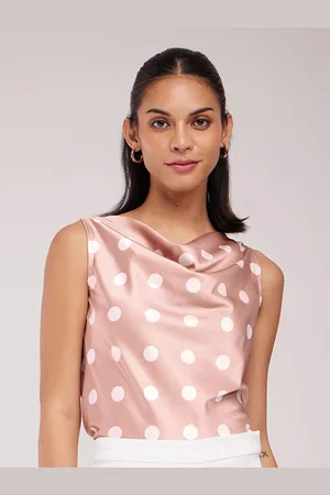 FableStreet Women Polka Dots Printed Opaque Woven Top