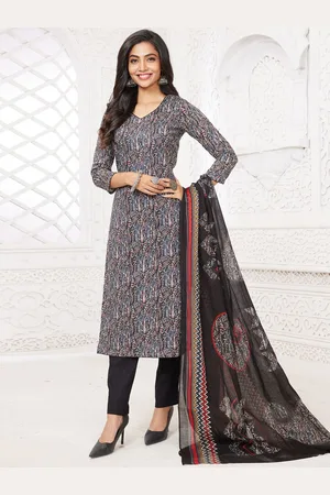 Miraan Paisley Printed Pure Cotton Unstitched Dress Material