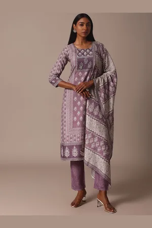KALKI Fashion Ethnic Motifs Printed Straight Kurta with Trousers & Dupatta