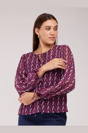 FableStreet Women Geometric Printed Woven Top