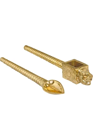 Exotic India Lion Head Homa Spoon Set for Vedic Sacrifices (Yajna)