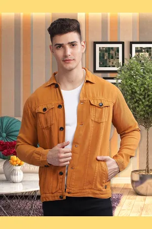 Kuons Avenue Men Solid Pockets Denim Jacket