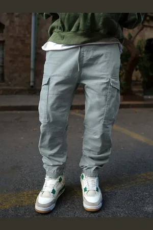 Powerlook Men Cotton Mid-Rise Joggers Trousers