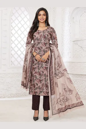 Miraan Floral Printed Pure Cotton Unstitched Dress Material