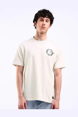 Flying Machine Men Typography Printed Applique T-shirt