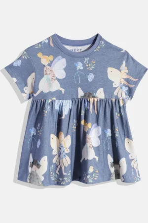 Next Girls Printed Pure Cotton Fit & Flare Dress
