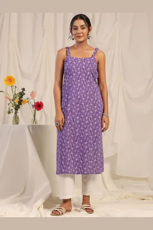 anayna Women Floral Printed Thread Work Kurta