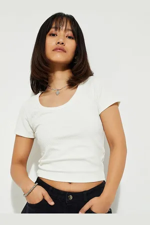 Max Collection URB_N Women Textured Knit T-shirt