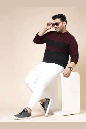 Rigo Striped Polo Collar Slim Fit T-shirt