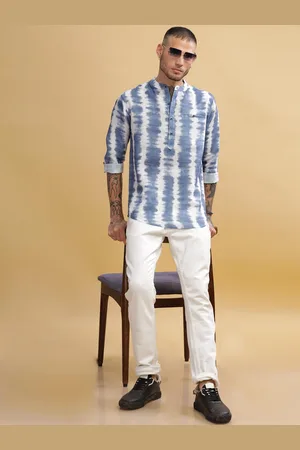 Anouk Men Tie and Dye Printed Short Kurta