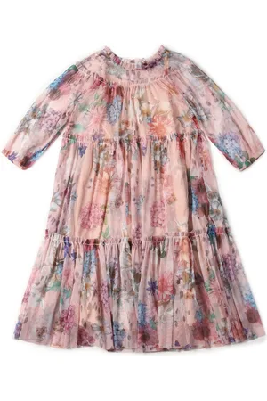 Allen Solly Girls Pure Cotton Floral Print A-Line Dress