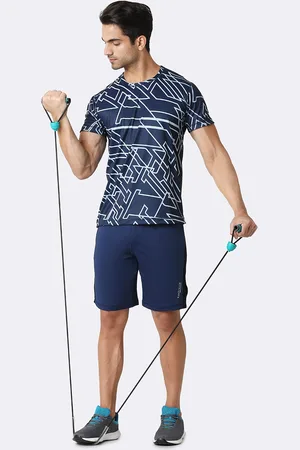 Van Heusen Men Striped Training or Gym Sports Shorts
