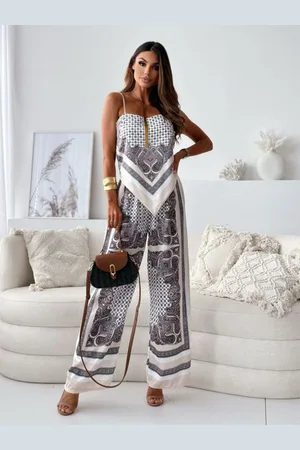 HERE&NOW Women Printed Basic Jumpsuit