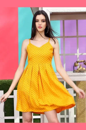 Sera Ethnic Motifs Print A-Line Mini Dress