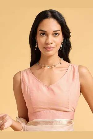 Saaki U Neck Sleeveless Saree Blouse
