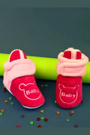 Neska Moda Unisex Kids Cotton Booties