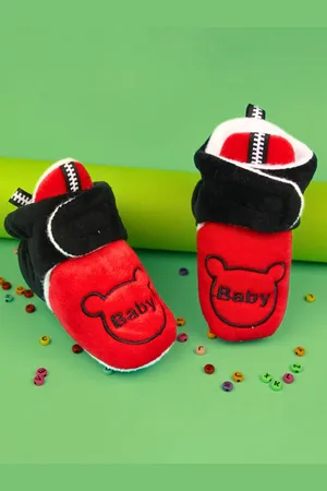 Neska Moda Unisex Kids Cotton Booties