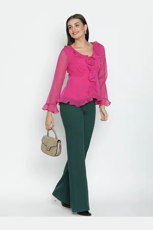 DRAAX Fashions Women Solid V-Neck Top