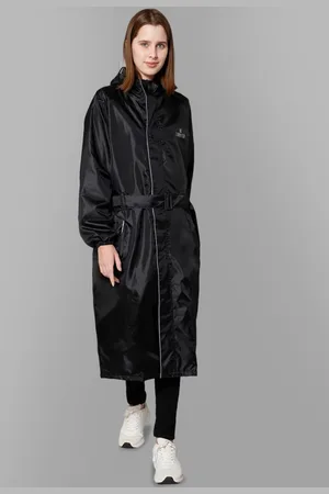 THE CLOWNFISH Drizzle Diva Reversible Water Proof Hooded Rain Jacket