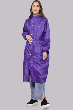 THE CLOWNFISH Drizzle Diva Reversible Water Proof Hooded Rain Jacket