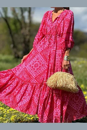 HERE&NOW Women Printed Fit and Flare Dress