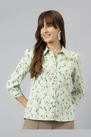 Latin Quarters Women Spread Collar Floral Printed Casual Shirt
