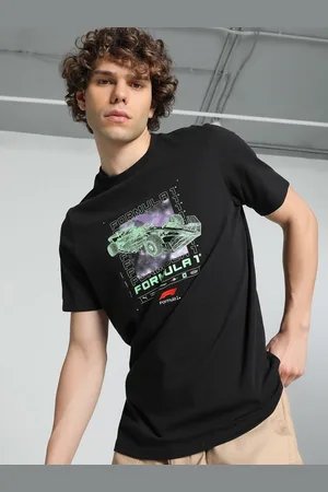 PUMA Men Typography Printed Polo Collar Applique T-shirt