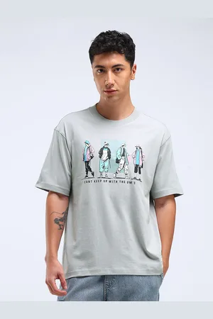 Flying Machine Men Typography Printed Pockets T-shirt